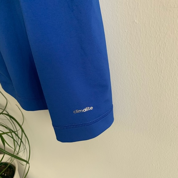 Adidas - Blue Short Sleeve Workout Top - Climalite - Picture 4 of 5